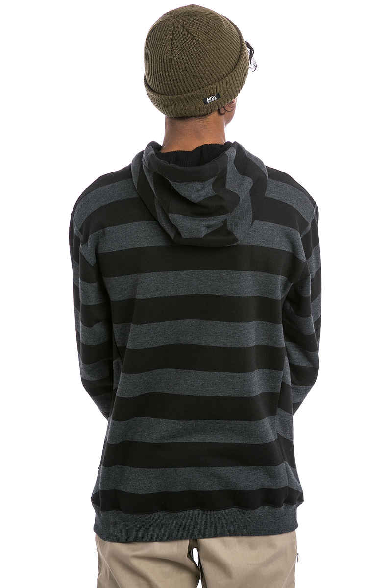 Cleptomanicx Stripe 3.0 Hoodie (heather black)
