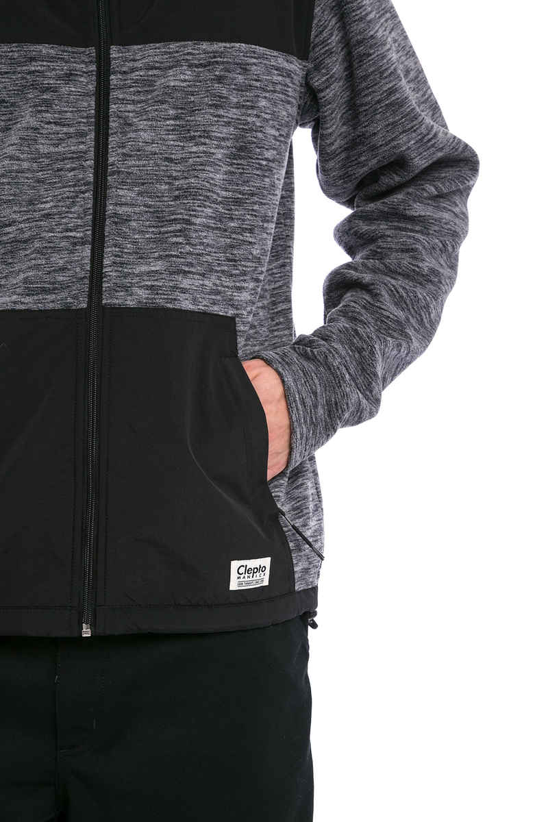 Cleptomanicx Fleece Zip-Sweatshirt avec capuchon (black)