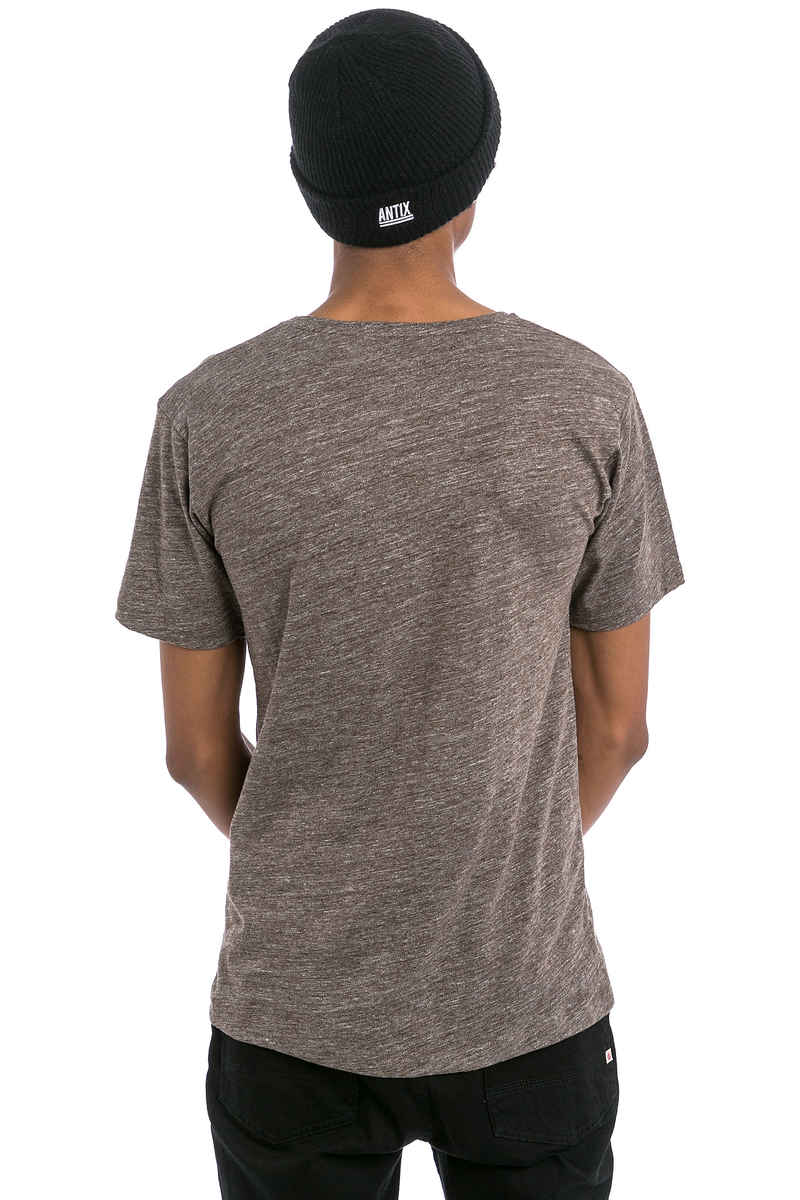 Cleptomanicx Vintage Print T-Shirt (vintage brown)