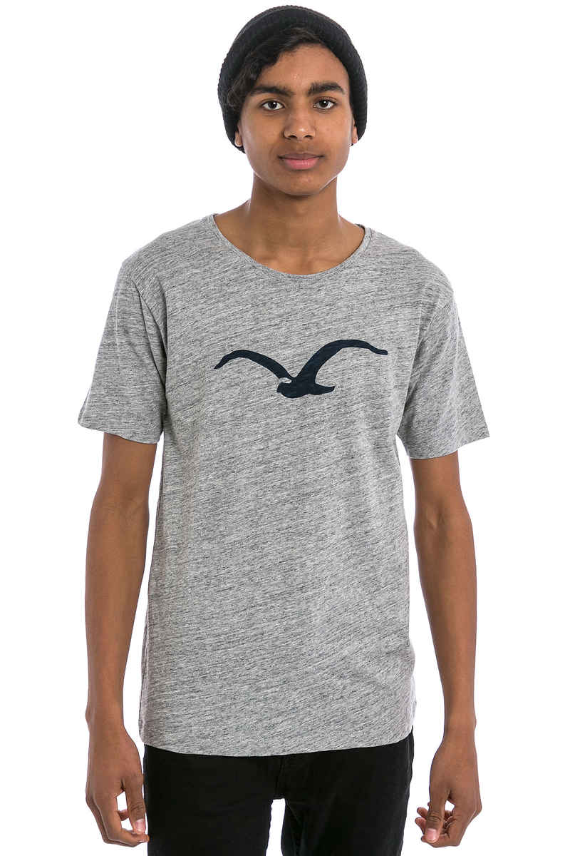 Cleptomanicx Vintage Möwe T-Shirt (vintage grey mj blue)