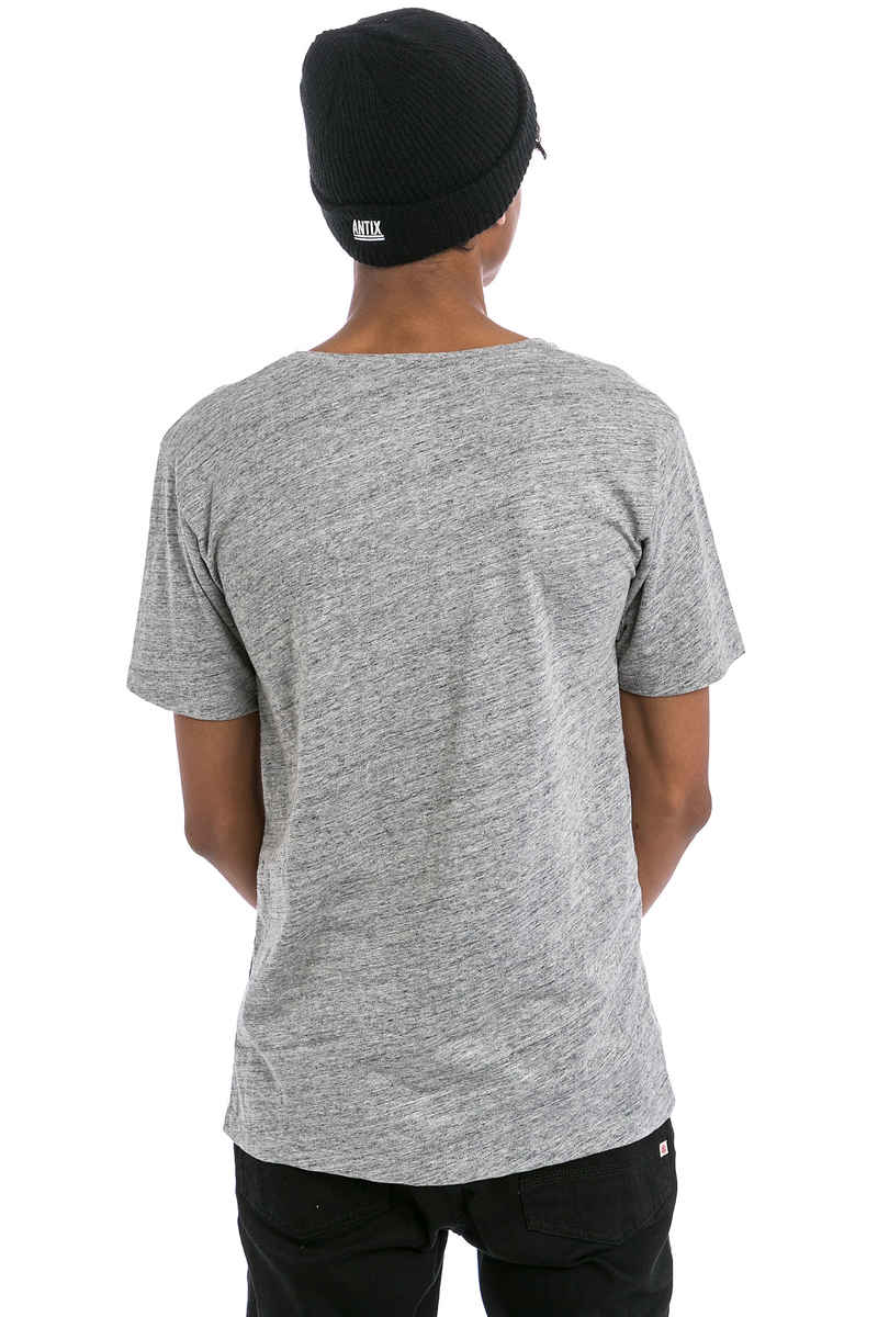 Cleptomanicx Vintage Möwe T-Shirt (vintage grey mj blue)