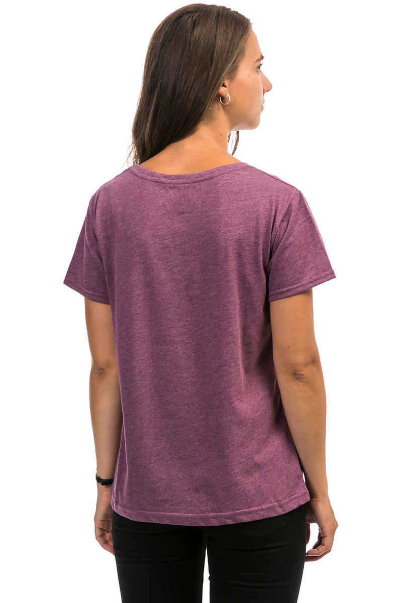 Cleptomanicx Floral Box T-Shirt women (heather dark berry)