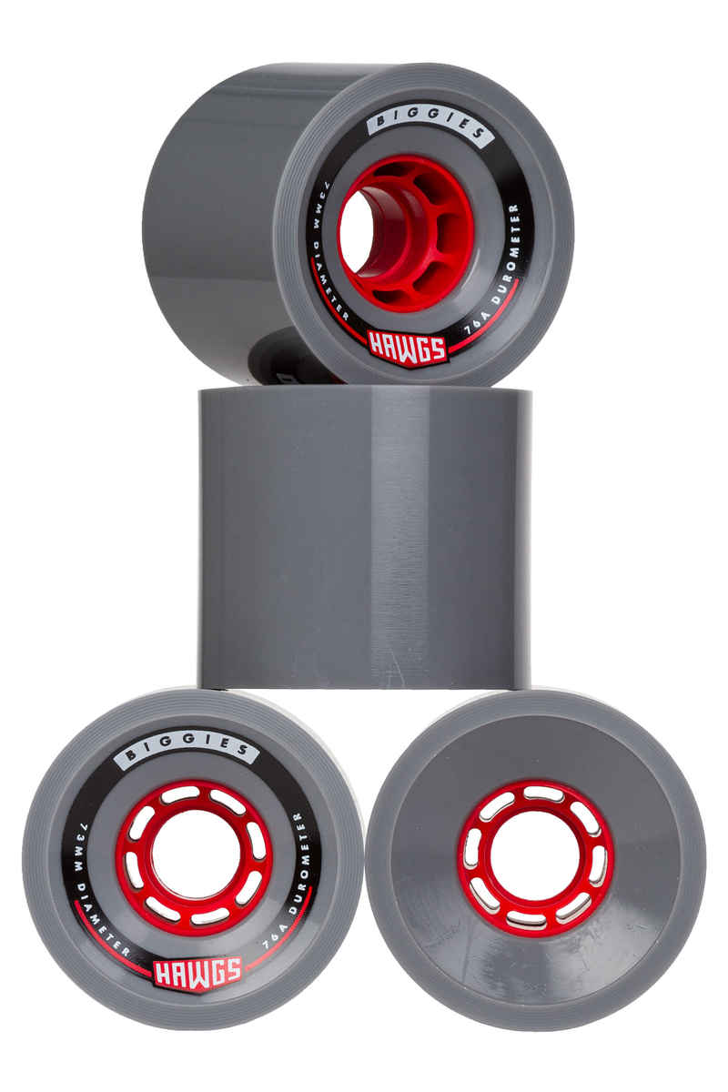 Hawgs Biggies - Red Core Roue (grey) 73mm 76A 4 Pack