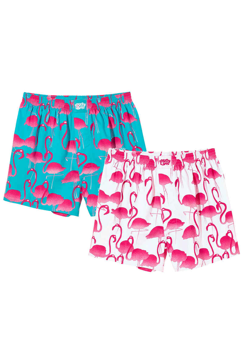 Lousy Livin Underwear Flamingo Boxers (white blue) 2 Pack