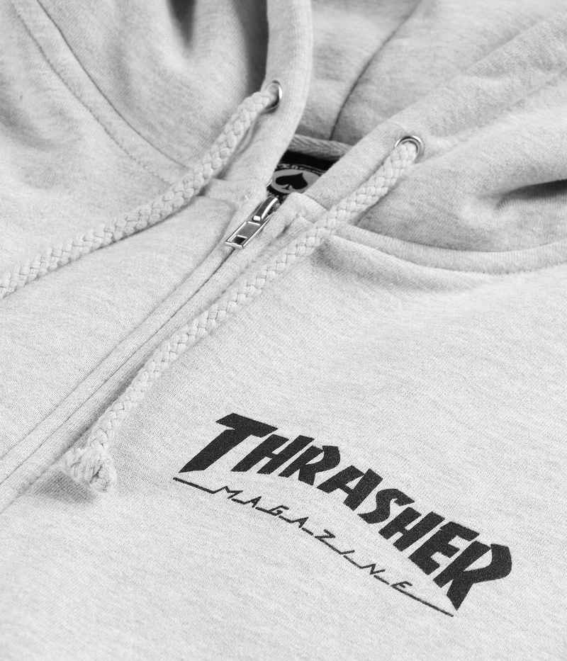 Thrasher Logo Sudadera con cremallera (grey)