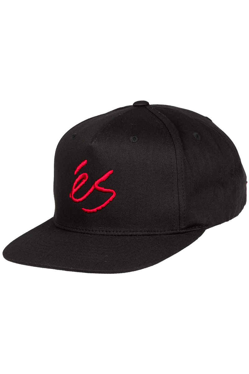 éS Script Snapback Cappellino (black red)