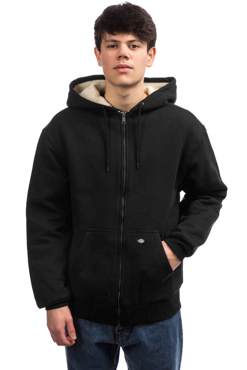 Dickies Sherpa Lined Fleece Zip-Hoodie (black)