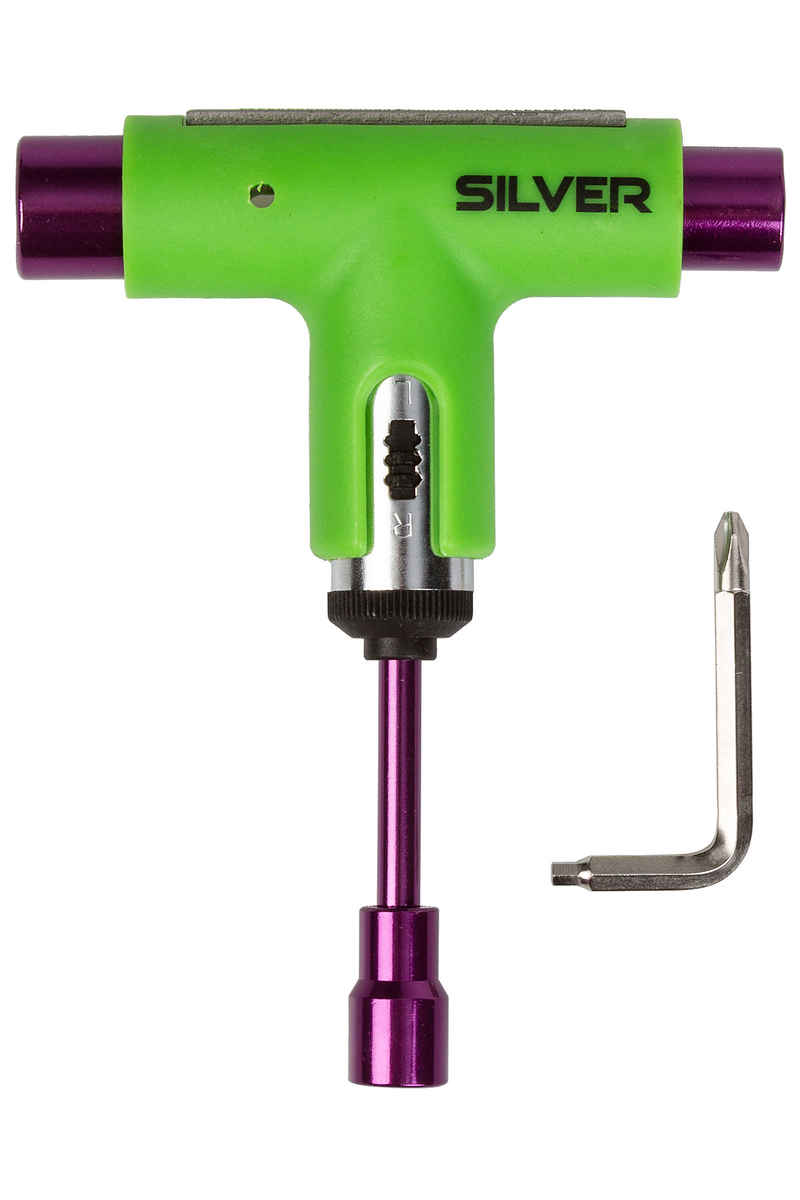 Silver Neon Skate-Tool (green purple)