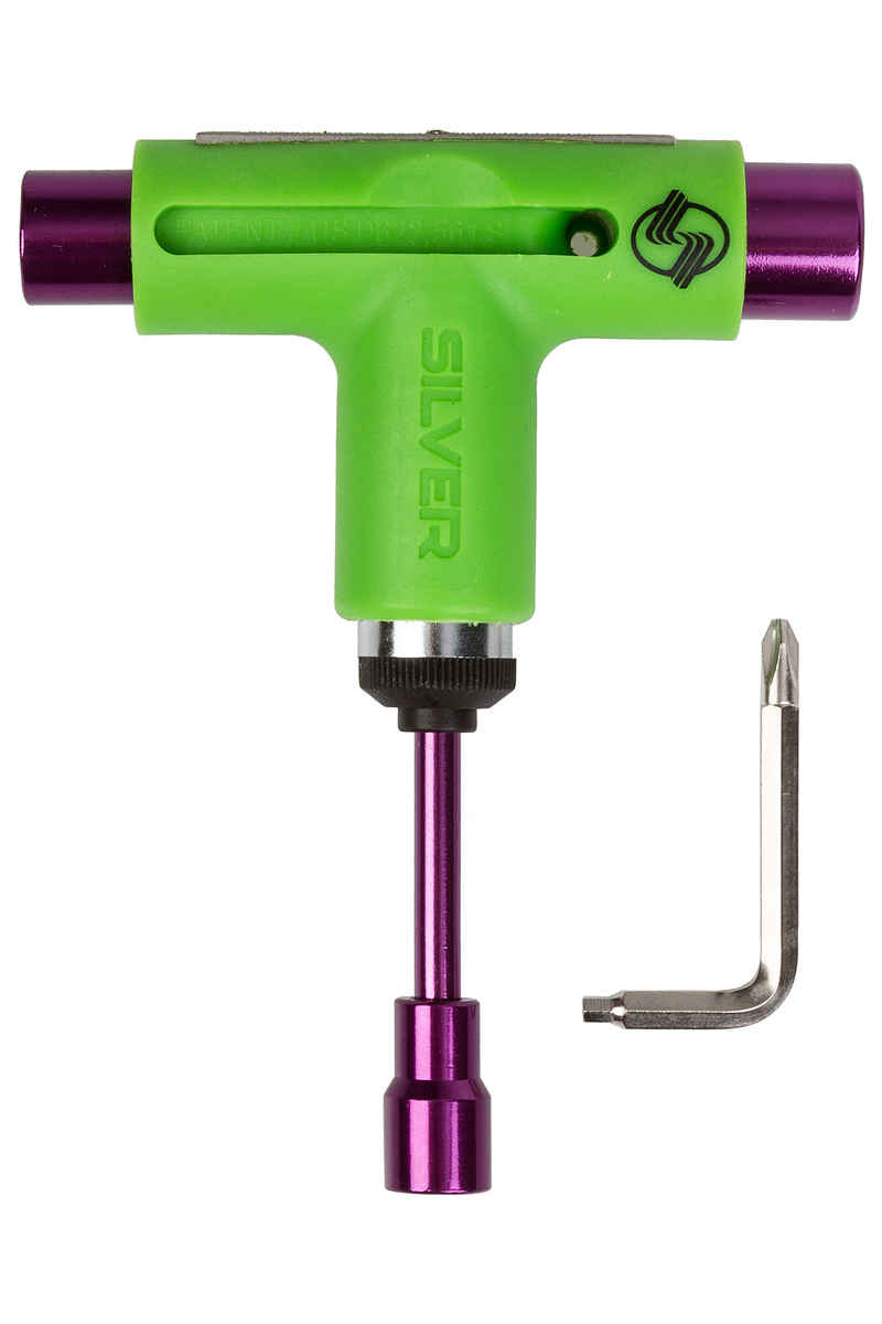 Silver Neon Skate-Tool (green purple)