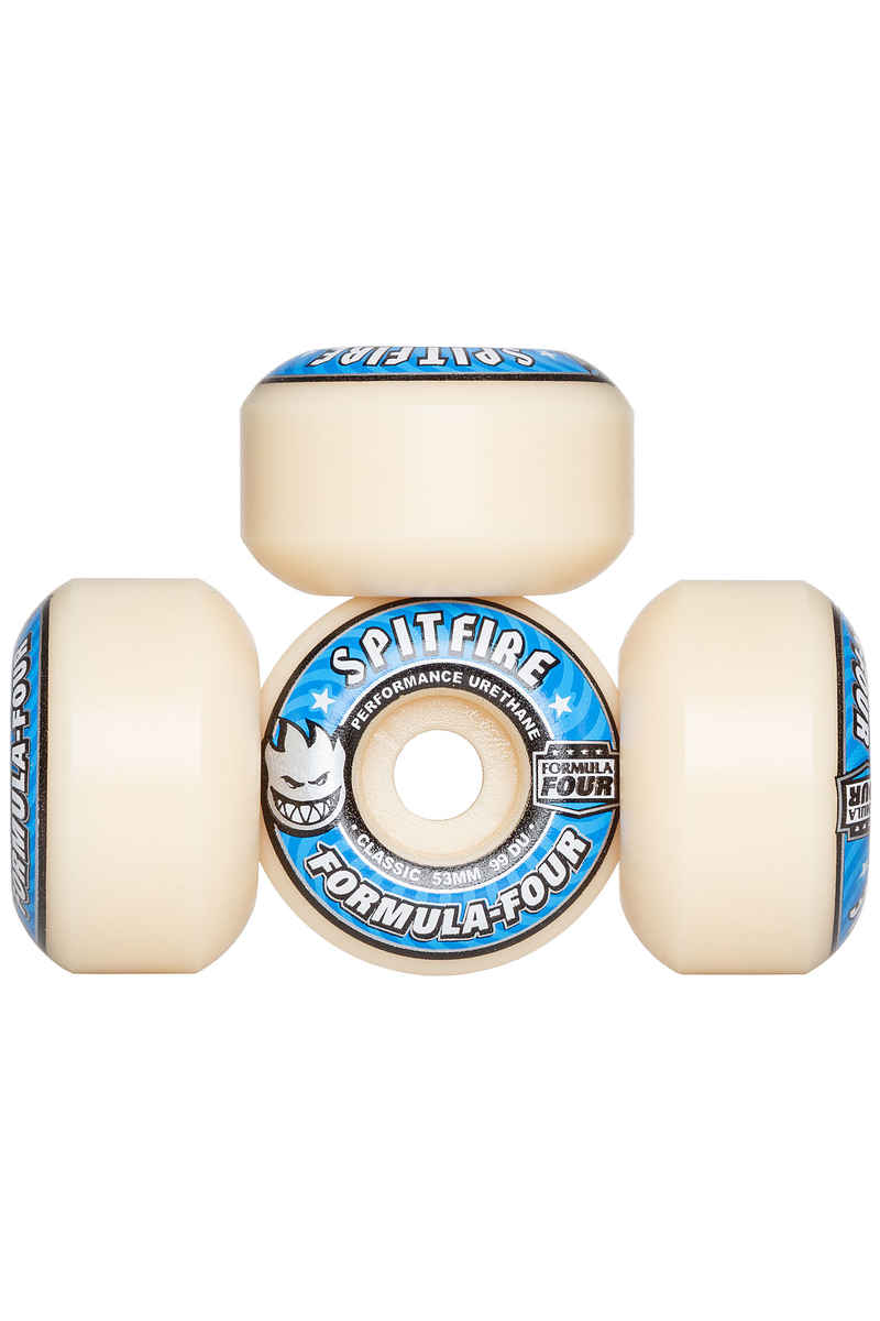 Spitfire Formula Four Classic Roue (white blue) 53mm 99A 4 Pack