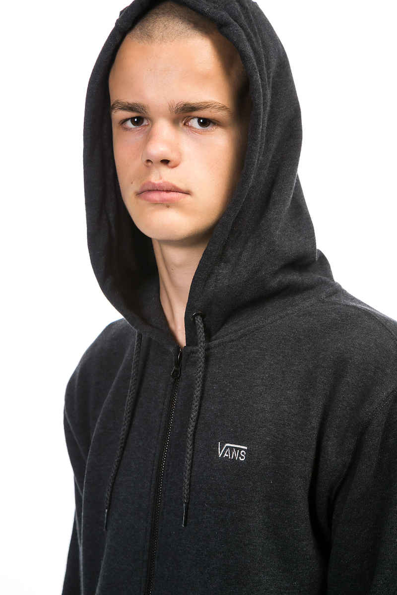 Vans Core Basics IV Zip-Sweatshirt avec capuchon (black heather)