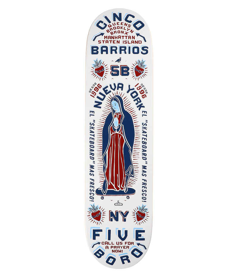 5BORO Cinco Barrios 8" Deck (white)