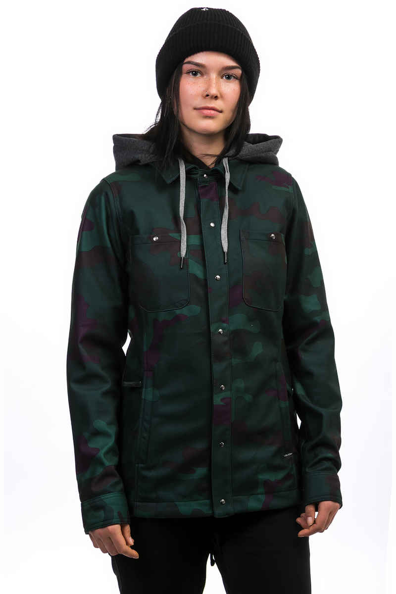 Volcom Circle Flannel Snowboard Jacke women (dark camo)