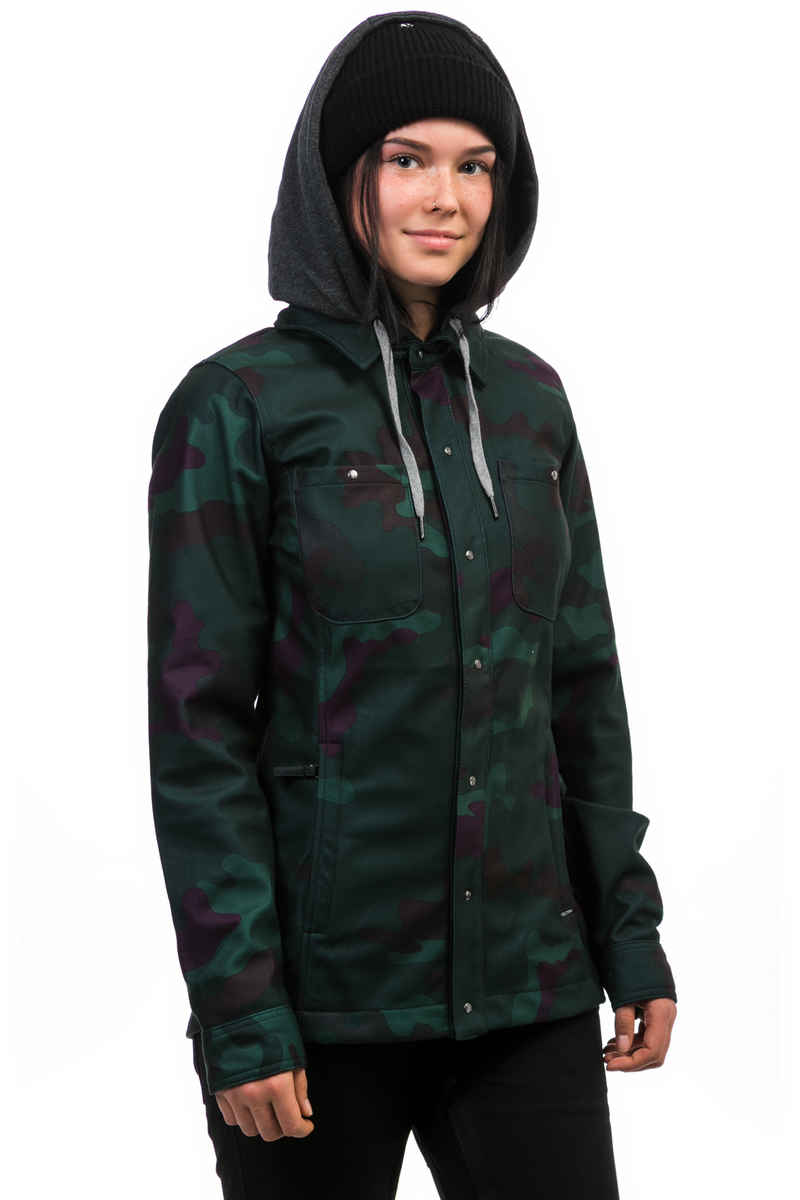 Volcom Circle Flannel Snowboard Jacke women (dark camo)