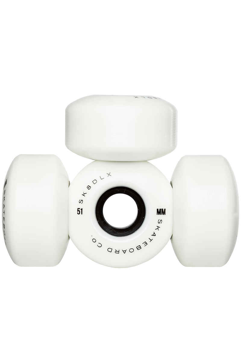 SK8DLX Fidelity Series Wheels (white) 51mm 100A 4 Pack