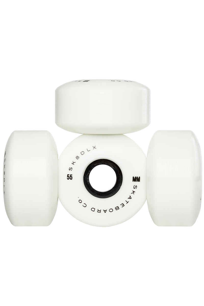 SK8DLX Fidelity Series Wheels (white) 55mm 100A 4 Pack