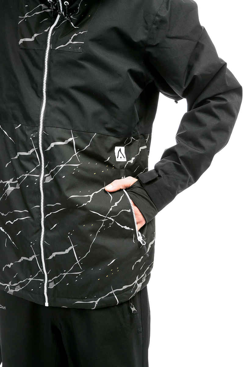 WearColour Block Snowboard Jacke (black marble)