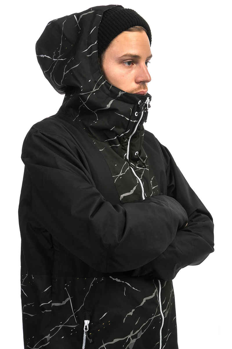 WearColour Block Snowboard Jacke (black marble)