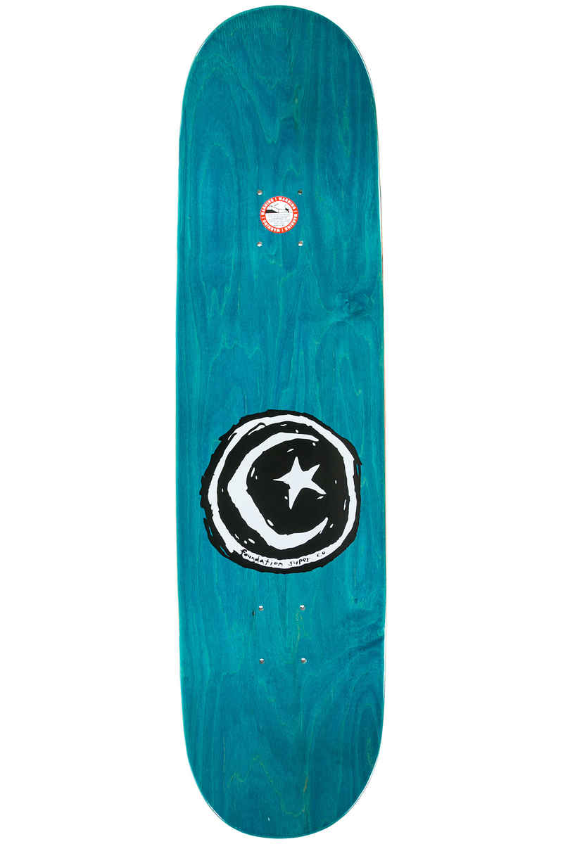 Foundation Star & Moon Waves 8.125" Planche Skate (red blue)