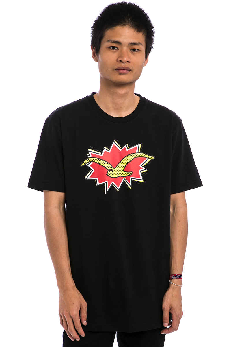 Cleptomanicx Pop Möwe T-Shirt (black)