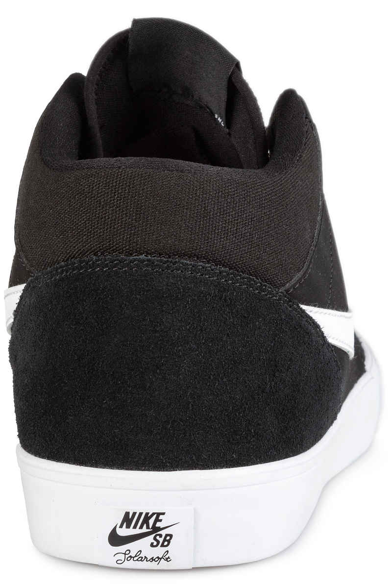Nike SB Solarsoft Portmore II Mid Schoen (black white)