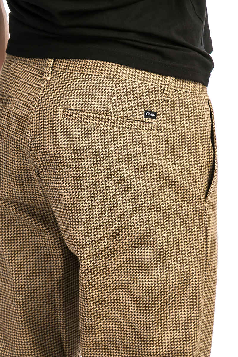 Obey Straggler Houndstooth Pantalons (khaki multi)