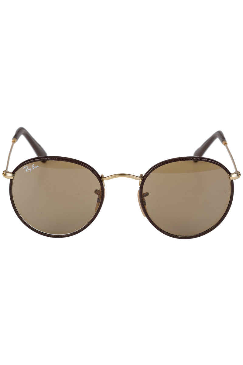 Ray-Ban Round Craft Sonnenbrille 50mm (matte arista brown leather)