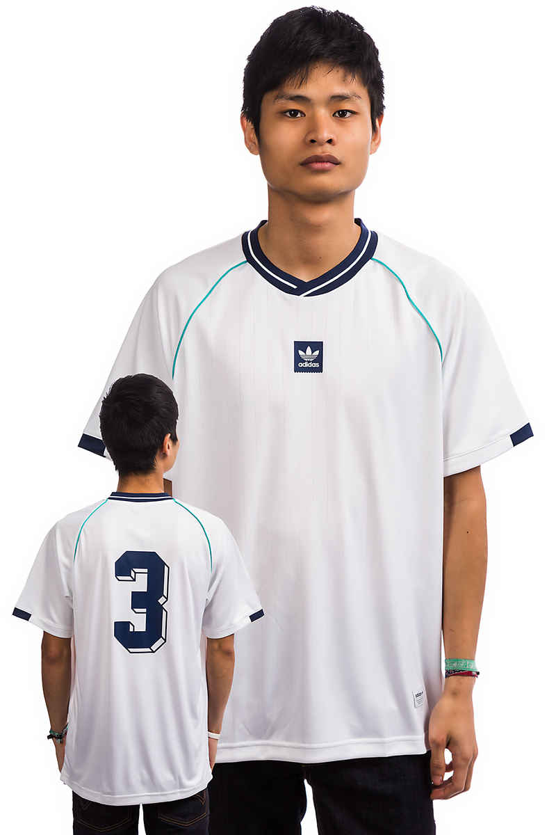 adidas Athleisure Jersey T-Shirt (white noble indigo green)