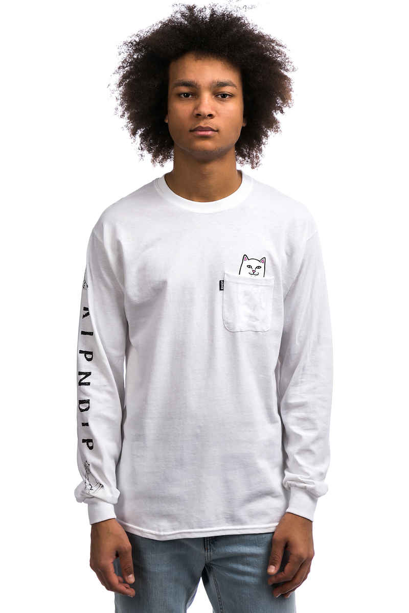 RIPNDIP Lord Nermal Camiseta de manga larga (white)