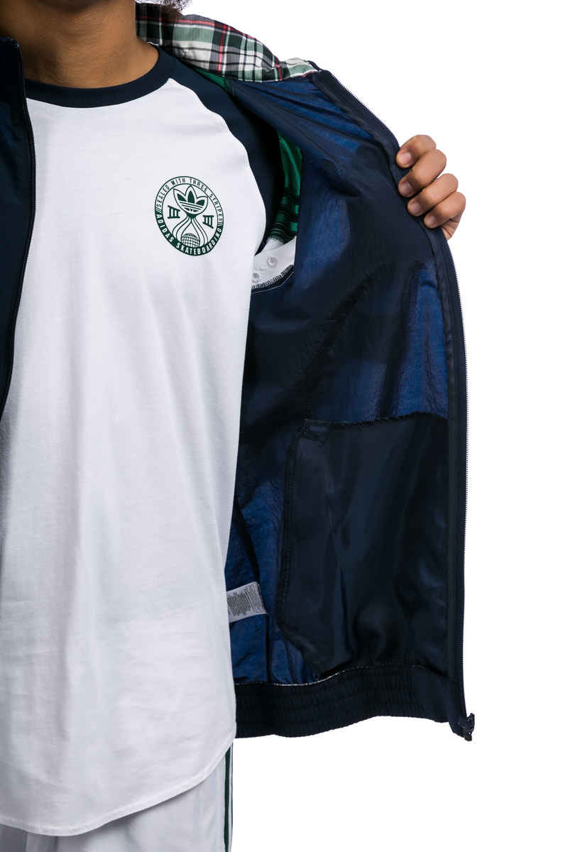 adidas Lightweight Full Zip Tracktop Jacke (night indigo green white)