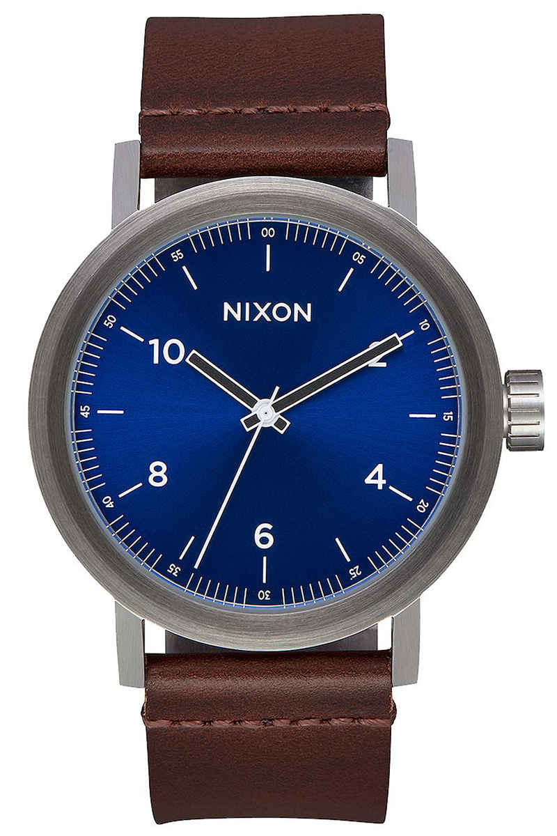 Nixon The Stark Leather Horloge (blue sunray brown)