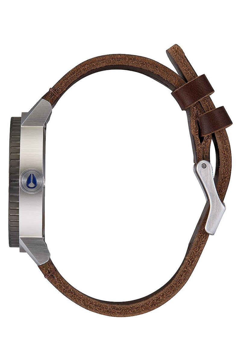 Nixon The Stark Leather Horloge (blue sunray brown)