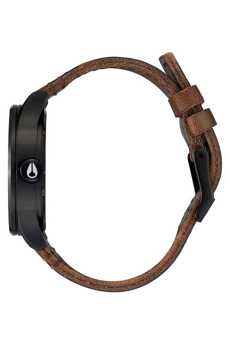 Nixon The Sentry Leather Watch (black concrete)