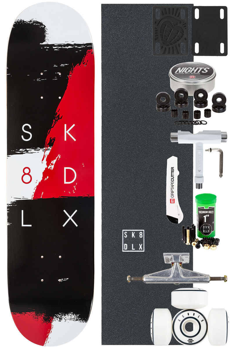 SK8DLX Brush Series Komplett 8" Skateboard-Kit (multi)