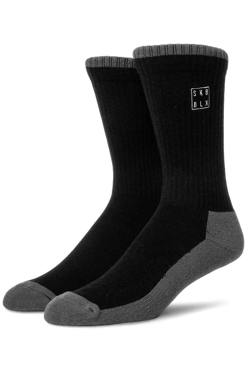 SK8DLX Square Socks US 6-13 (black)