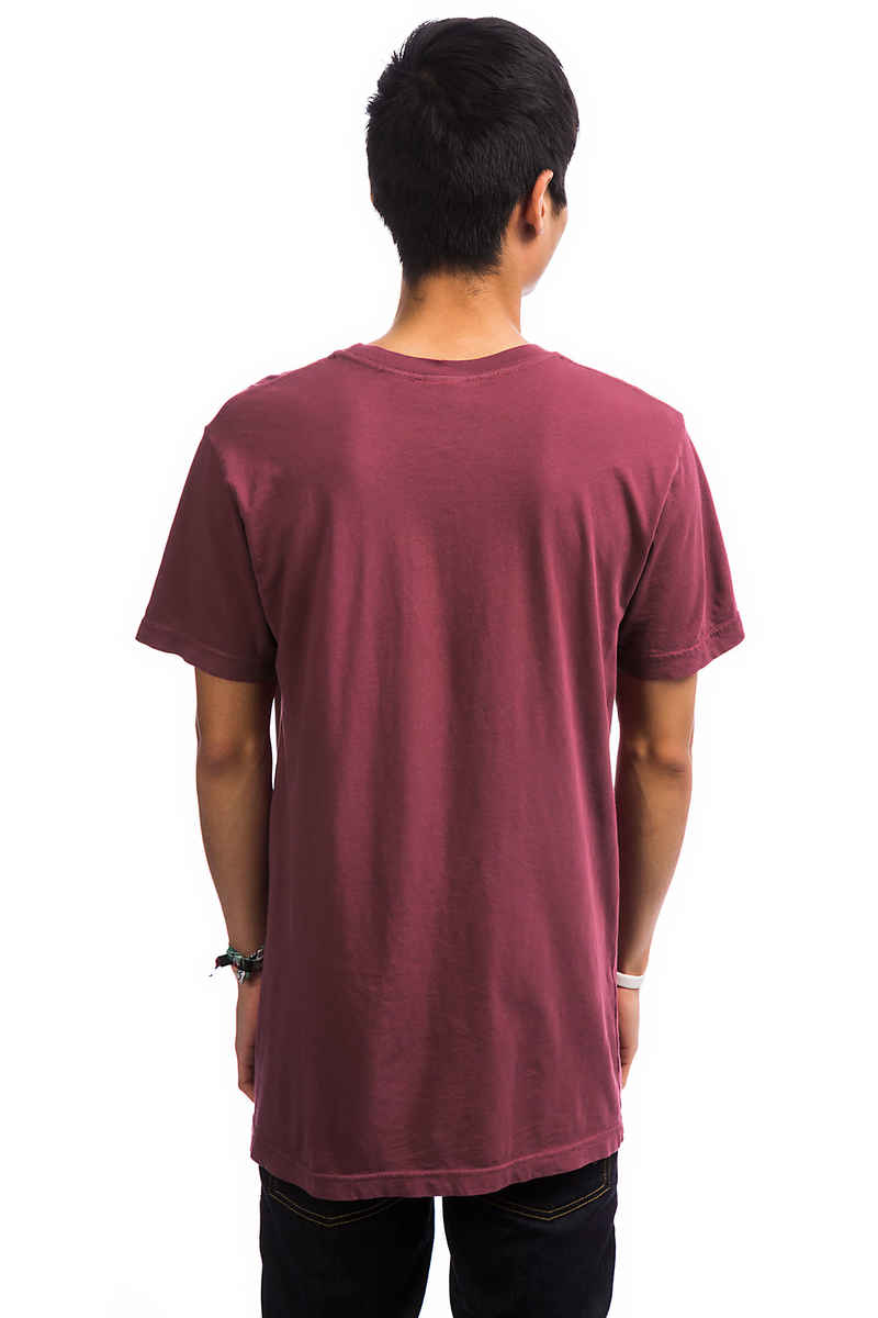 RIPNDIP Lord Nermal Pocket Camiseta (burgundy mineral wash)