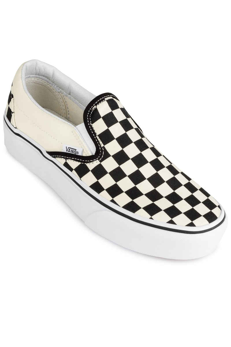 Vans Classic Slip-On Plateau Schoen women (black white checkerboard)