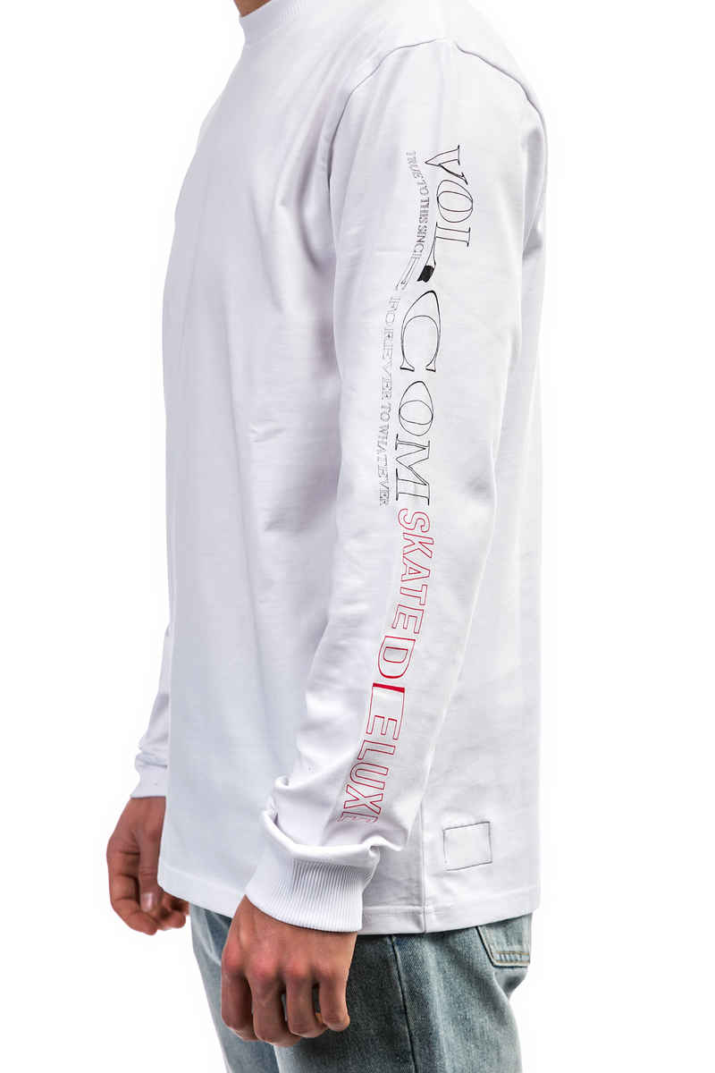 SK8DLX x Volcom Knife Longsleeve (white)
