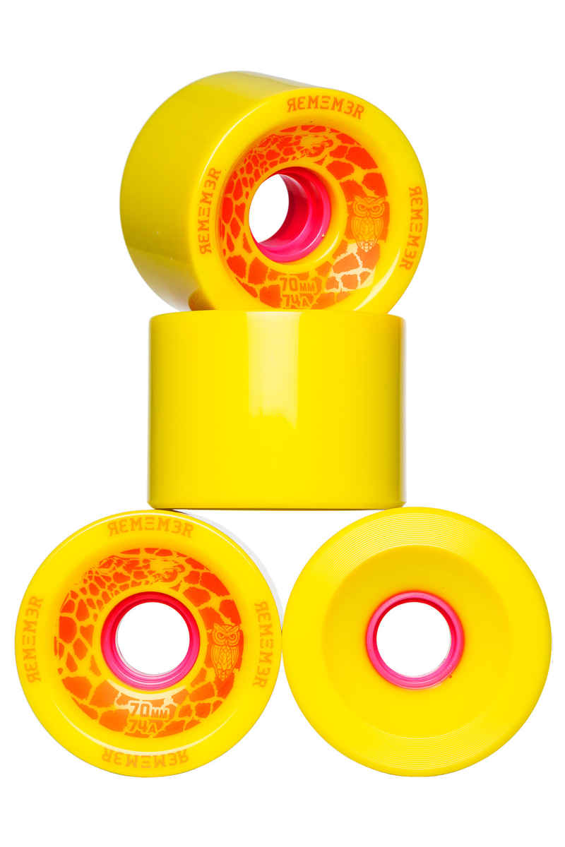 Remember Savannah Slamma Wheels (yellow) 4 Pack 70mm 74A