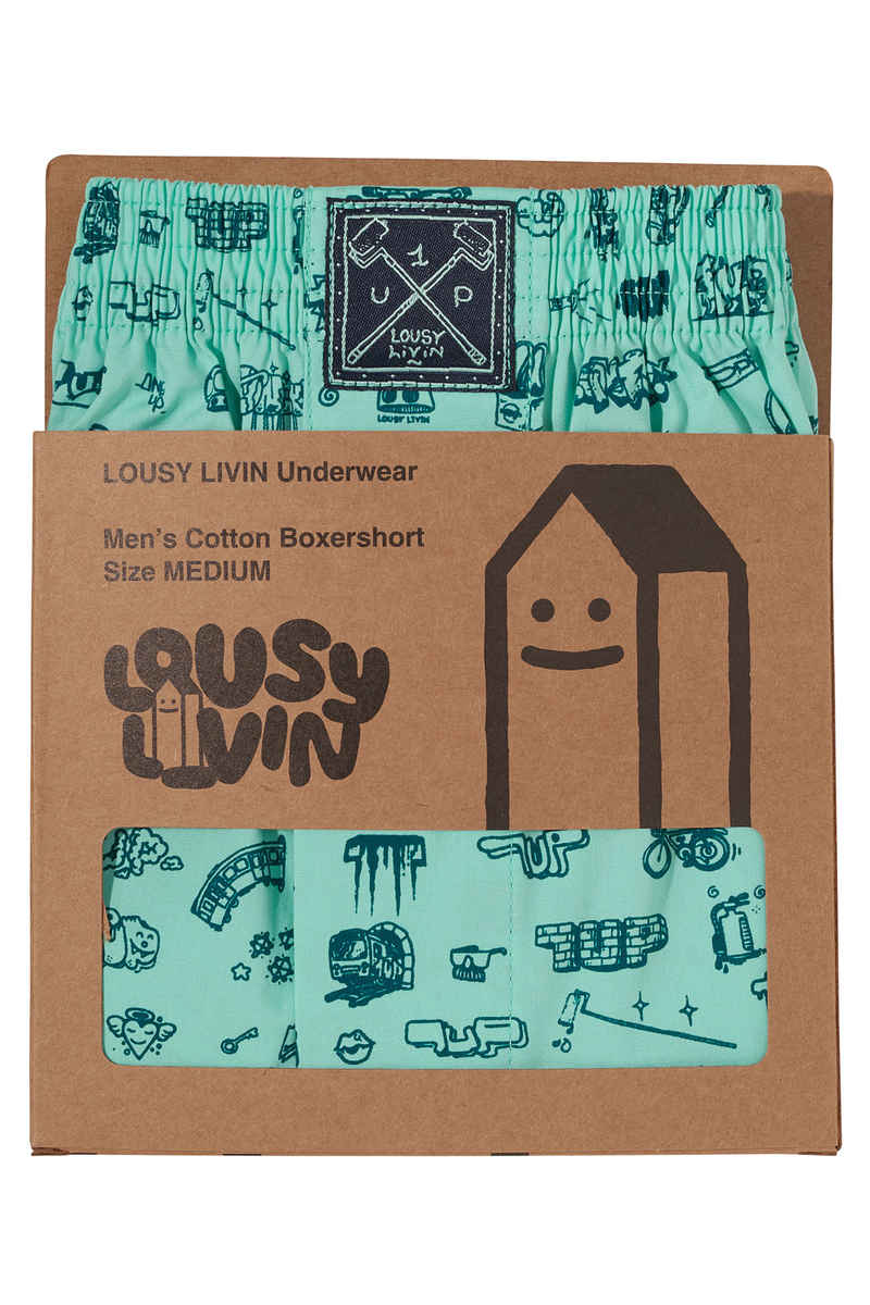 Lousy Livin Underwear x 1Up Livin 2.0 Boxershorts (beach glass)