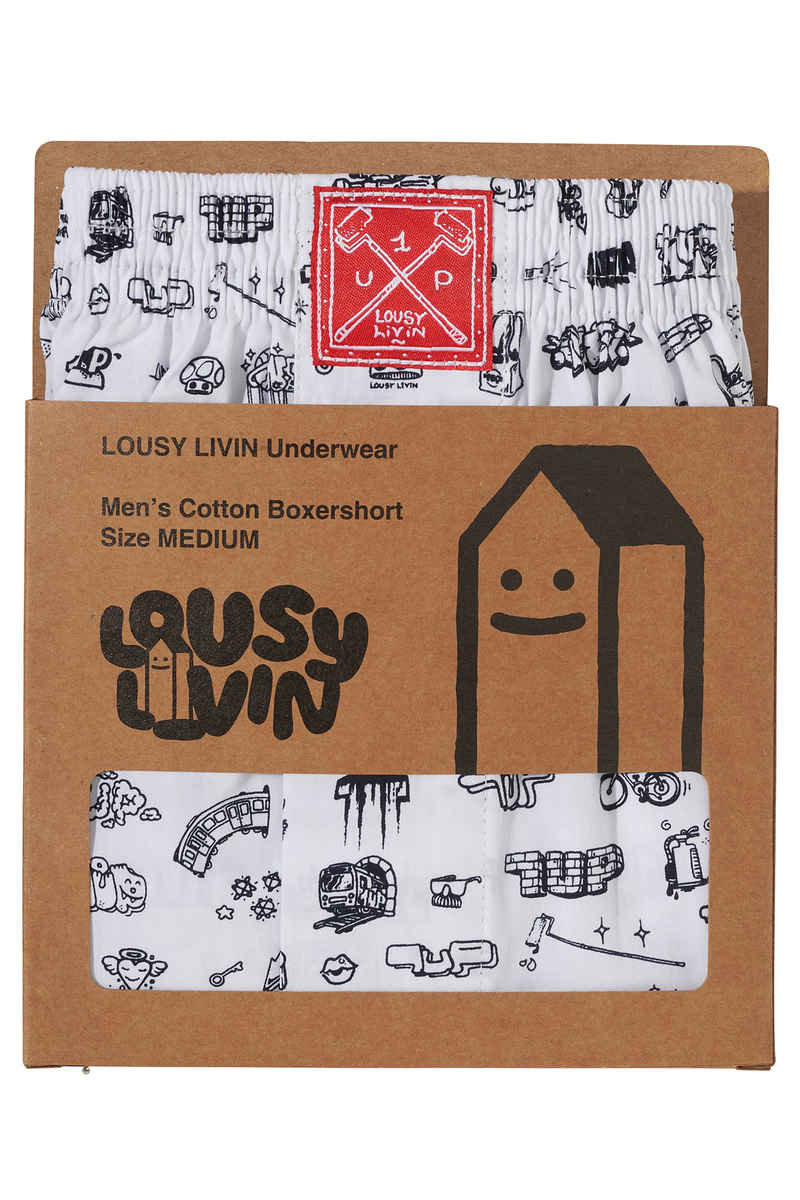Lousy Livin Underwear x 1Up Livin 2.0 Boxershorts (white)