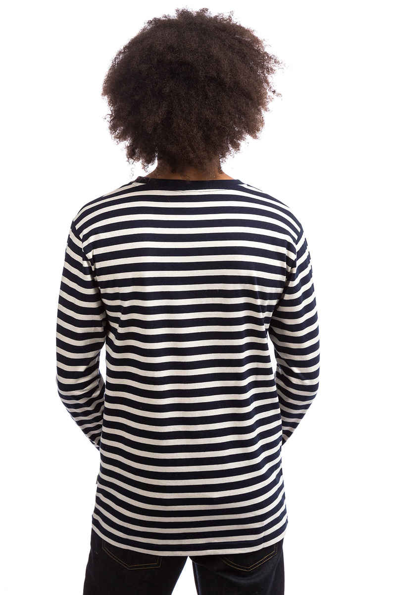 Cleptomanicx Classic Stripe 2 Camiseta de manga larga (dark navy)