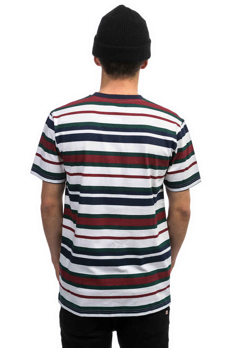 Cleptomanicx Multi Stripe 2 T-Shirt (dark navy)