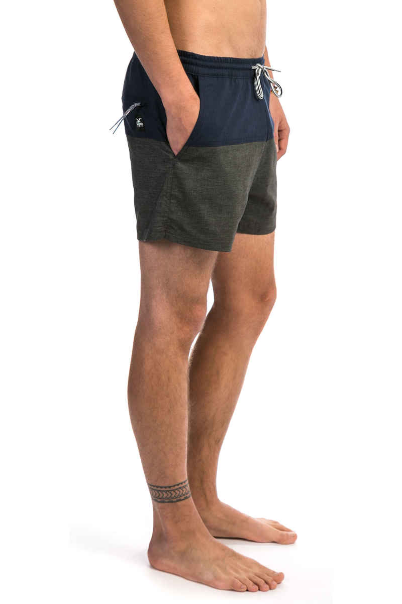Cleptomanicx Hemp Jam Short Boardshorts (heather dark grey dark navy)