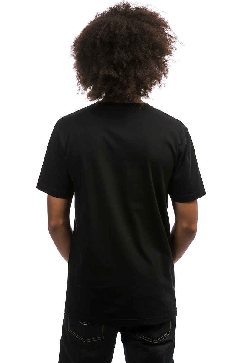 Cleptomanicx Blocks T-Shirt (black fiery red)