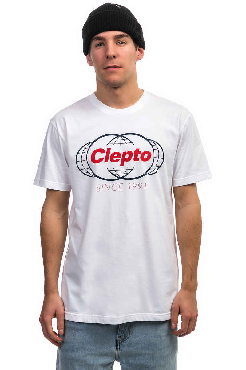 Cleptomanicx Global T-Shirt (white)