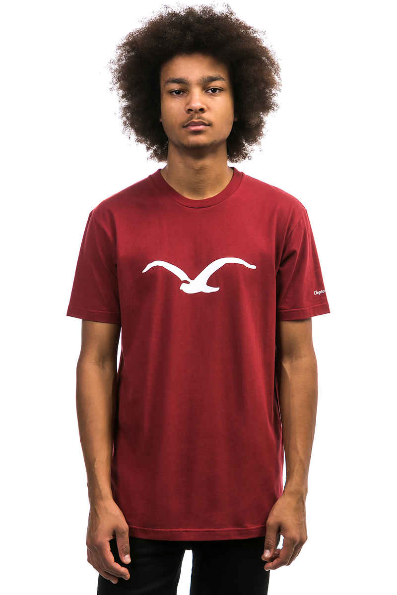 Cleptomanicx Möwe T-Shirt (merlot red white)