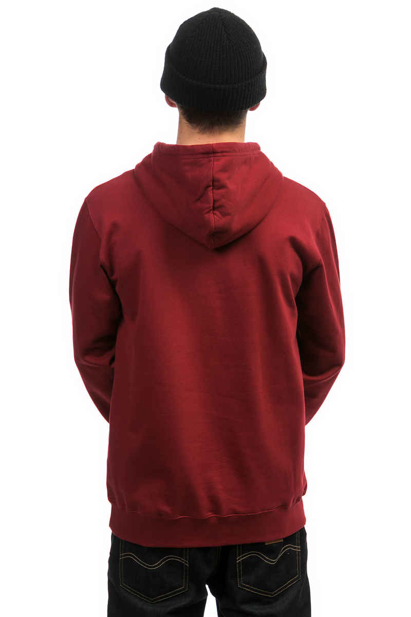 Cleptomanicx Möwe Hoodie (merlot red white)