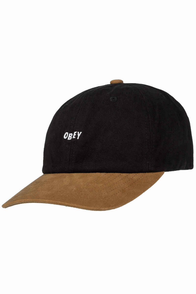 Obey 90'S Jumble Bar 6 Panel Cap (black tan)