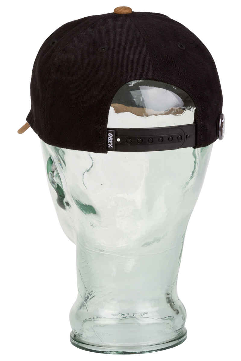 Obey 90'S Jumble Bar 6 Panel Cap (black tan)